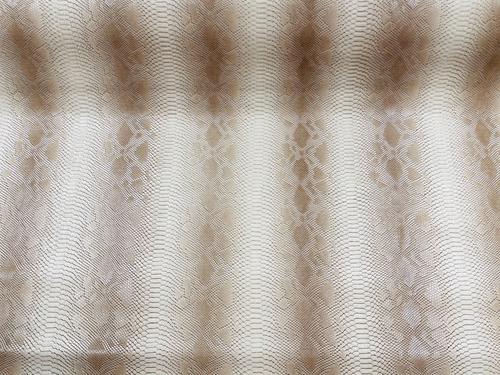Tan Faux Viper Snake Skin Vinyl-faux Leather-3D Scales-sold By The Yard (Pick a Size)