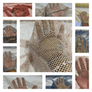 AB RHINESTONES ON A FISH NET FABRIC (By The Yard) - New Creations Fabric & Foam Inc