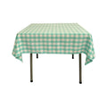 58" x 58" Square Tablecloth for 46" Square Small Coffee Table with 6" Drop, Polyester Checkered Gingham Plaid Table Overlay