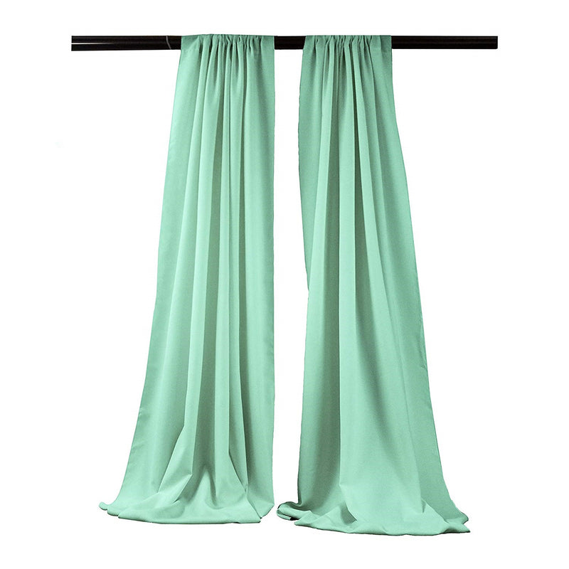 5 Feet Wide x 8 Feet High, Polyester Poplin Backdrop Drape Curtain Panel, Room Divider, 1 Pair