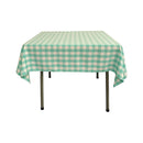 54" x 54" Square Tablecloth for 42" Square Small Coffee Table with 6" Drop, Polyester Checkered Gingham Plaid Table Overlay