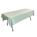 60" Wide x 108" Long Rectangular Polyester Poplin Gingham Checkered Tablecloth
