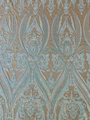 Big Sequin Damask Fabric 54” Wide| New Creations Fabric & Foam Inc. - New Creations Fabric & Foam Inc