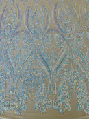 Big Sequin Damask Fabric 54” Wide| New Creations Fabric & Foam Inc. - New Creations Fabric & Foam Inc
