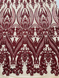 Big Sequin Damask Fabric 54” Wide| New Creations Fabric & Foam Inc. - New Creations Fabric & Foam Inc