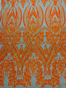 Big Sequin Damask Fabric 54” Wide| New Creations Fabric & Foam Inc. - New Creations Fabric & Foam Inc