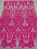 Big Sequin Damask Fabric 54” Wide| New Creations Fabric & Foam Inc. - New Creations Fabric & Foam Inc