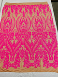Big Sequin Damask Fabric 54” Wide| New Creations Fabric & Foam Inc. - New Creations Fabric & Foam Inc