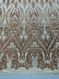 Big Sequin Damask Fabric 54” Wide| New Creations Fabric & Foam Inc. - New Creations Fabric & Foam Inc