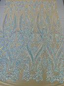 Big Sequin Damask Fabric 54” Wide| New Creations Fabric & Foam Inc. - New Creations Fabric & Foam Inc