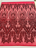 Big Sequin Damask Fabric 54” Wide| New Creations Fabric & Foam Inc. - New Creations Fabric & Foam Inc