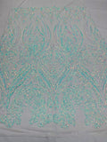 Big Sequin Damask Fabric 54” Wide| New Creations Fabric & Foam Inc. - New Creations Fabric & Foam Inc