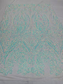 Big Sequin Damask Fabric 54” Wide| New Creations Fabric & Foam Inc. - New Creations Fabric & Foam Inc