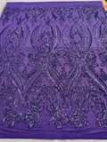 Big Sequin Damask Fabric 54” Wide| New Creations Fabric & Foam Inc. - New Creations Fabric & Foam Inc