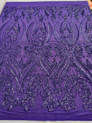 Big Sequin Damask Fabric 54” Wide| New Creations Fabric & Foam Inc. - New Creations Fabric & Foam Inc
