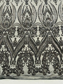 Big Sequin Damask Fabric 54” Wide| New Creations Fabric & Foam Inc. - New Creations Fabric & Foam Inc