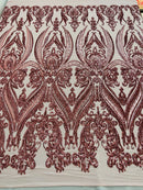 Big Sequin Damask Fabric 54” Wide| New Creations Fabric & Foam Inc. - New Creations Fabric & Foam Inc
