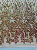 Big Sequin Damask Fabric 54” Wide| New Creations Fabric & Foam Inc. - New Creations Fabric & Foam Inc