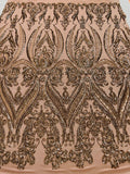 Big Sequin Damask Fabric 54” Wide| New Creations Fabric & Foam Inc. - New Creations Fabric & Foam Inc