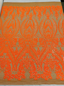 Big Sequin Damask Fabric 54” Wide| New Creations Fabric & Foam Inc. - New Creations Fabric & Foam Inc