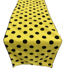 12" Wide x 108" Long, Polka Dot Print Broadcloth Poly Cotton Table Runner