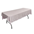 60" Wide x 102" Long Rectangular Polyester Poplin Gingham Checkered Tablecloth