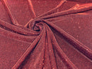 Burgundy 58/60" Wide Full Glitter Covered Shimmer Fabric By The Yard
