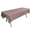 60" Wide x 120" Long Rectangular Polyester Poplin Gingham Checkered Tablecloth