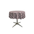 54" Round Tablecloth for 42" Round Small Coffee Table with 6" Drop, Polyester Checkered Gingham Plaid Table Overlay