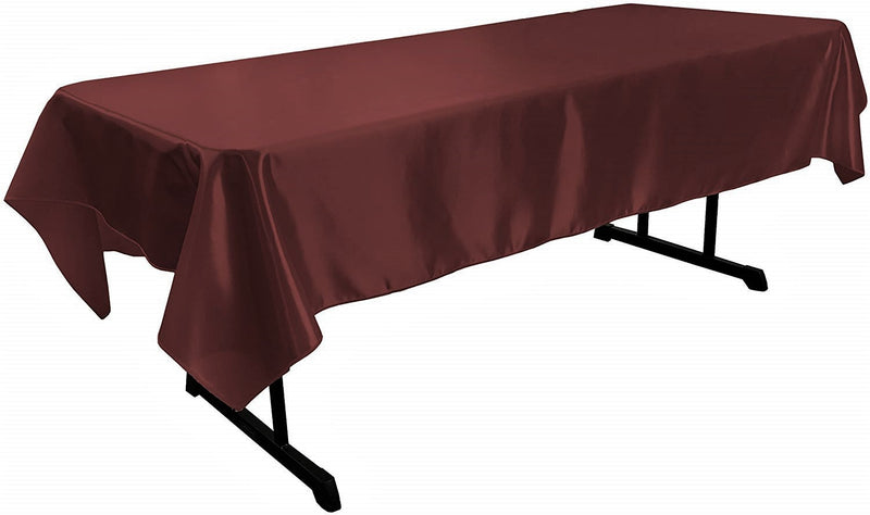 58" x 120" Rectangular Polyester Bridal Satin Table Tablecloth