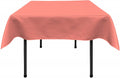 54" x 54" Square Polyester Bridal Satin Table Table Overlay, For a Small 42" Square Coffee Table  With 6" Drop