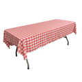 60" Wide x 108" Long Rectangular Polyester Poplin Gingham Checkered Tablecloth