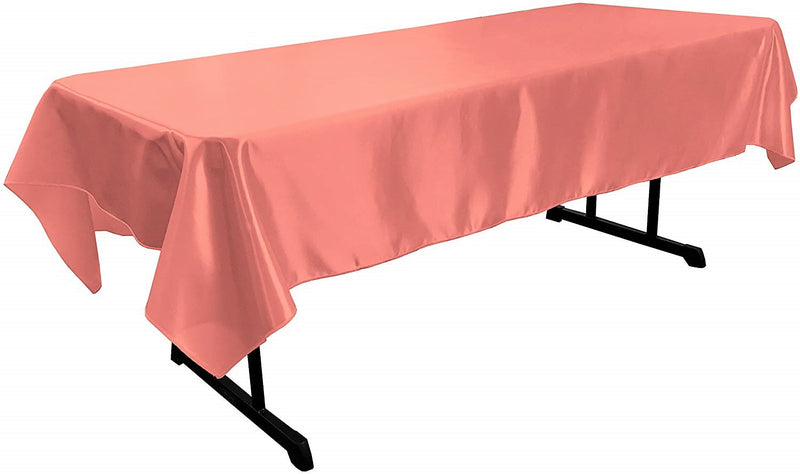 58" x 72" Rectangular Polyester Bridal Satin Table Tablecloth