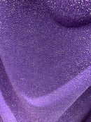 Dark purple shiny iridescent glitter stretch spandex design - Selena fabric - decorations - Halloween - sold by the yard - New Creations Fabric & Foam Inc