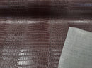 53/54" Wide Gator Fake Leather Upholstery, 3-D Crocodile Skin Texture Faux Leather PVC Vinyl Fabric By The Yard