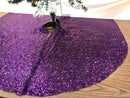 48" Round Decorative Sequins Tree Skirt for Christmas/Thanksgiving Day