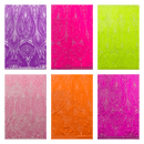 Feather damask shiny sequin design on a 4 way stretch mesh Fabric - prom - sold by the yard. - New Creations Fabric & Foam Inc