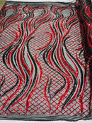 Flame Sequin Fabric 54” Wide| New Creations Fabric & Foam Inc. - New Creations Fabric & Foam Inc