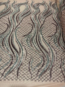 Flame Sequin Fabric 54” Wide| New Creations Fabric & Foam Inc. - New Creations Fabric & Foam Inc