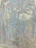 FOGGY SHATTERED GLASS FOIL SPANDEX FABRIC (by the yard) - New Creations Fabric & Foam Inc