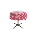 36" Round Tablecloth for 24" Round Small Coffee Table with 6" Drop, Polyester Checkered Gingham Plaid Table Overlay