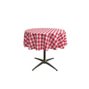 42" ROUND TABLECLOTH POLYESTER CHECKERED