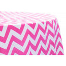 36" ROUND CHEVRON POLY COTTON TABLECLOTH