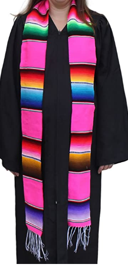 5" Wide by 76" Long Authentic Mexican Serape Graduation Stole Sash