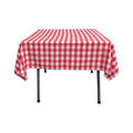 42" x 42" Square Tablecloth for 30" Square Small Coffee Table with 6" Drop, Polyester Checkered Gingham Plaid Table Overlay