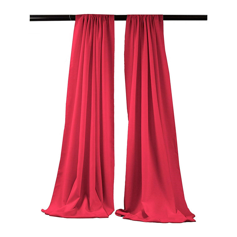 5 Feet Wide x 6 Feet High, Polyester Poplin Backdrop Drape Curtain Panel, Room Divider, 1 Pair