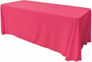 90" Wide by 108" Long Rectangular Polyester Poplin Seamless Tablecloth - Rounded Corners