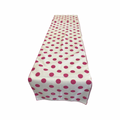 12" Wide x 108" Long, Polka Dot Print Broadcloth Poly Cotton Table Runner