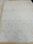 Geometric Sequin Fabric 54” Wide| New Creations Fabric & Foam Inc. - New Creations Fabric & Foam Inc