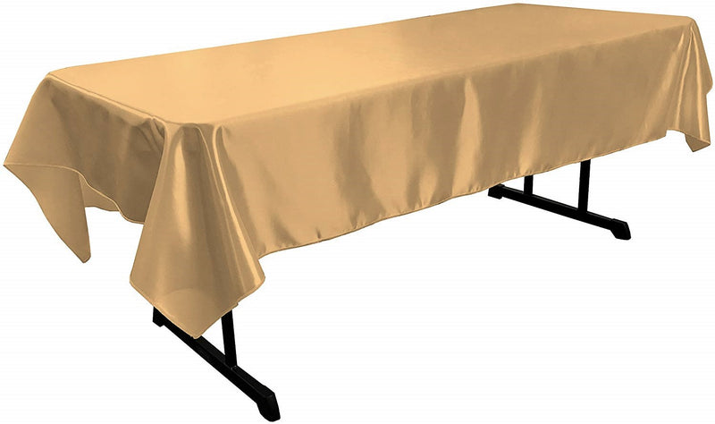 58" x 144" Rectangular Polyester Bridal Satin Table Tablecloth